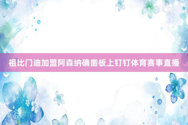 祖比门迪加盟阿森纳确凿板上钉钉体育赛事直播