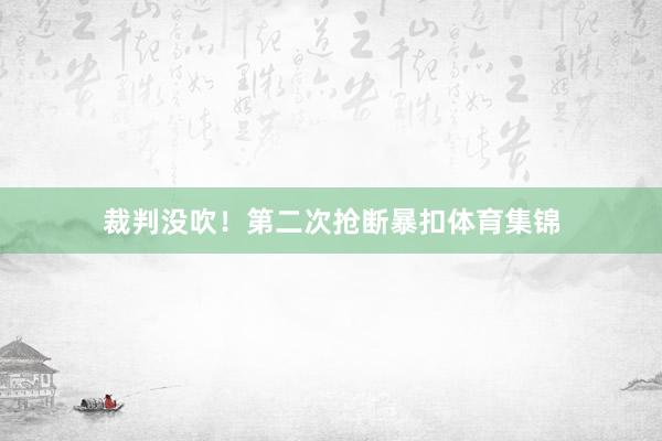 裁判没吹！第二次抢断暴扣体育集锦