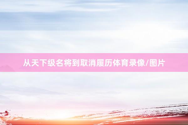 从天下级名将到取消履历体育录像/图片