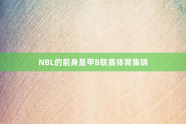NBL的前身是甲B联赛体育集锦