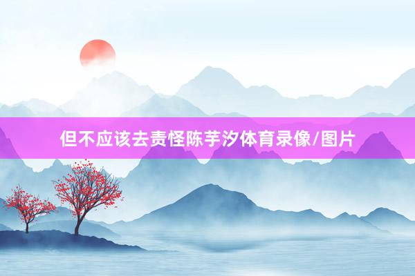 但不应该去责怪陈芋汐体育录像/图片