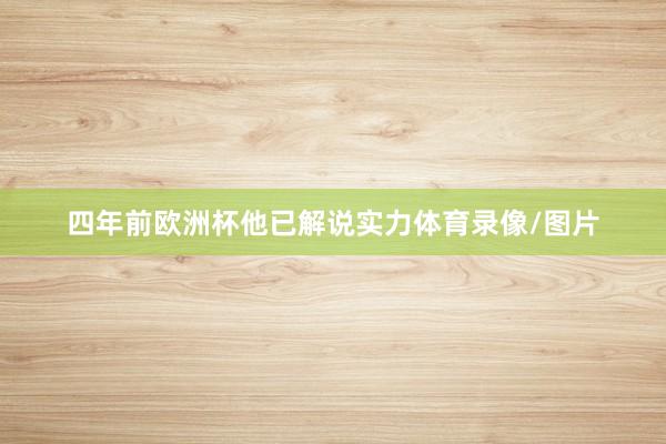 四年前欧洲杯他已解说实力体育录像/图片