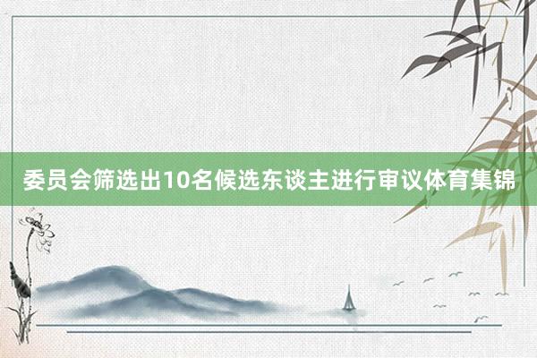 委员会筛选出10名候选东谈主进行审议体育集锦