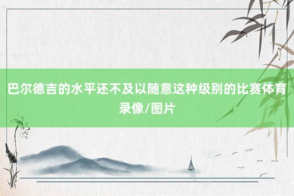 巴尔德吉的水平还不及以随意这种级别的比赛体育录像/图片
