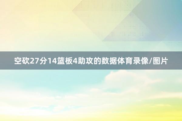 空砍27分14篮板4助攻的数据体育录像/图片