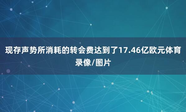 现存声势所消耗的转会费达到了17.46亿欧元体育录像/图片