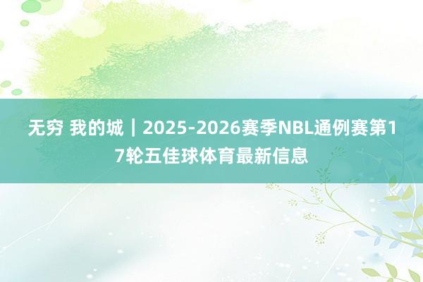 无穷 我的城｜2025-2026赛季NBL通例赛第17轮五佳球体育最新信息