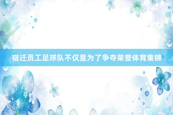 宿迁员工足球队不仅是为了争夺荣誉体育集锦