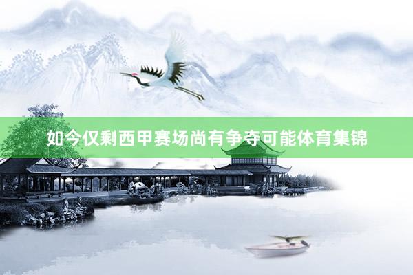 如今仅剩西甲赛场尚有争夺可能体育集锦