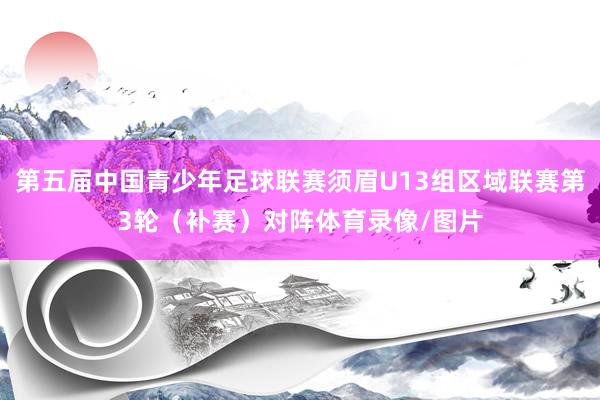 第五届中国青少年足球联赛须眉U13组区域联赛第3轮（补赛）对阵体育录像/图片