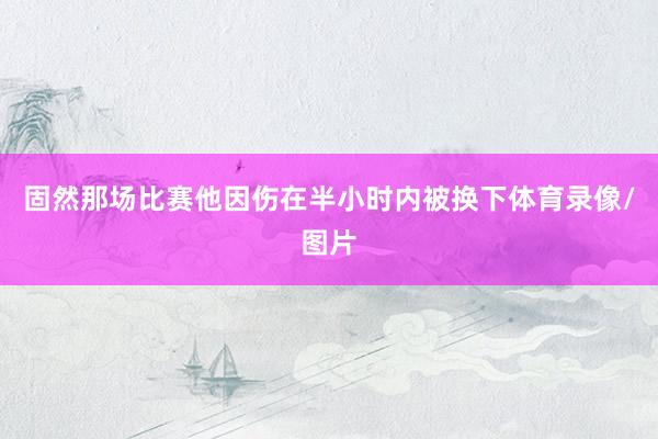 固然那场比赛他因伤在半小时内被换下体育录像/图片